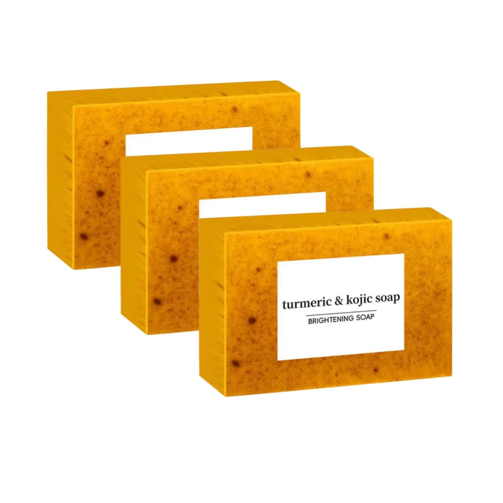 100G Turmeric Hand Made Soap, Lemon Kojic Acid Soap, Shower and Facial Soap Body Care 1/3/5Pcs