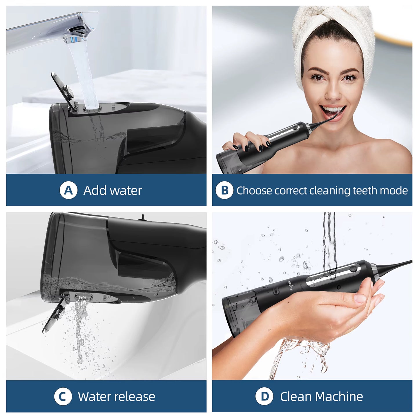 Water Flosser for Teeth Irrigator Teeth Whitening Tool Portable Water Pick Personal Care Appliances Dental Teeth Cleaner