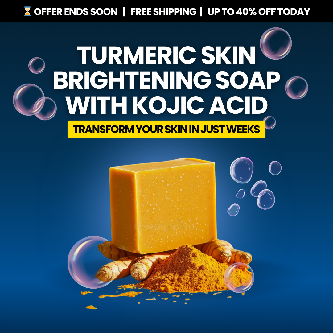 100G Turmeric Hand Made Soap, Lemon Kojic Acid Soap, Shower and Facial Soap Deep Cleaning for Face Body Skin Care