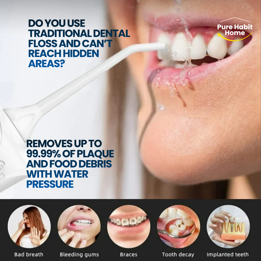 Water Flossers for Teeth Dental Oral Irrigator Cordless Rechargeable for Braces for Travel Teeth Cleaning 5 Cleaning Modes