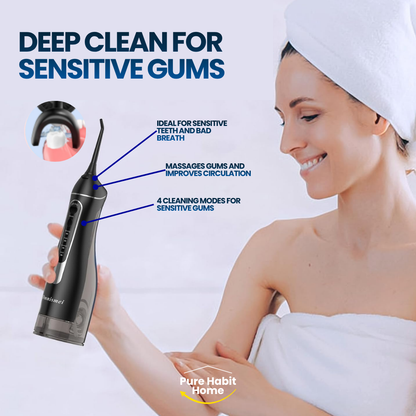 Water Flossers for Teeth Dental Oral Irrigator Cordless Rechargeable for Braces for Travel Teeth Cleaning 5 Cleaning Modes