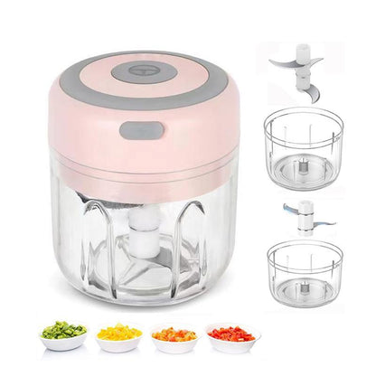 250Ml Electric Mini Garlic Chopper for Summer, USB Rechargeable Garlic Masher Machine, Modern Design Portable Vegetable Crusher