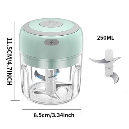 250Ml Electric Mini Garlic Chopper for Summer, USB Rechargeable Garlic Masher Machine, Modern Design Portable Vegetable Crusher