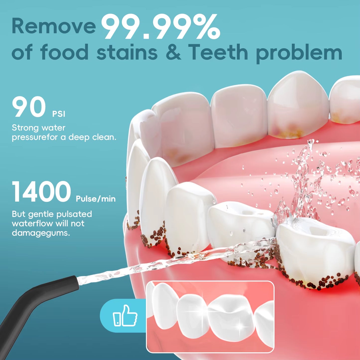 New D52Pro Oral Irrigator Rechargeable Water Flosser Portable 300ML 4 Nozzles Dental Water Jet Waterproof Teeth Cleaner