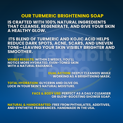 100G Turmeric Hand Made Soap, Lemon Kojic Acid Soap, Shower and Facial Soap Deep Cleaning for Face Body Skin Care