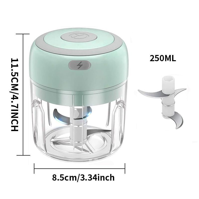 250Ml Electric Mini Garlic Chopper for Summer, USB Rechargeable Garlic Masher Machine, Modern Design Portable Vegetable Crusher