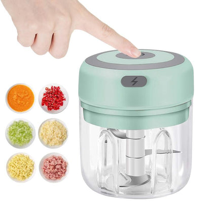 Electric Garlic Chopper, 250ML Vegetable Chopper, Food Chopper, USB Mini Garlic Mincer, Onion Chopper, Portable Small Food Processor for Garlic, Ginger, Chili, Vegetables