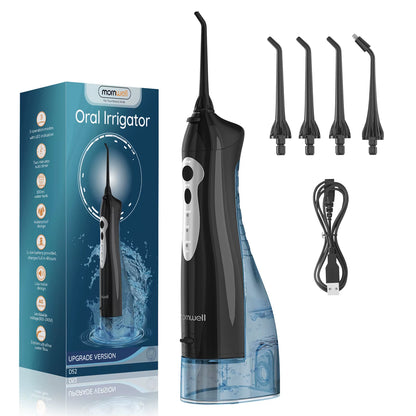 New D52Pro Oral Irrigator Rechargeable Water Flosser Portable 300ML 4 Nozzles Dental Water Jet Waterproof Teeth Cleaner