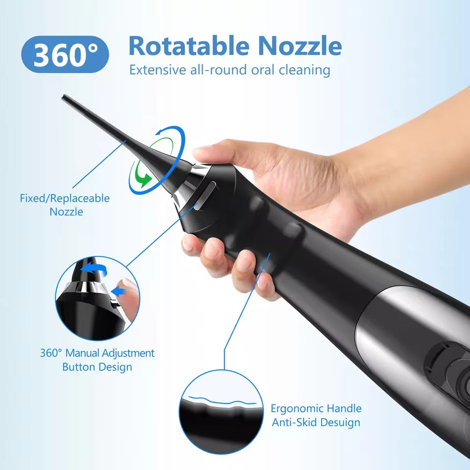 Water Flosser Irrigator Dental Teeth Whitening Strips Portable 230ML Tank 5 Modes 5 Jet Tips